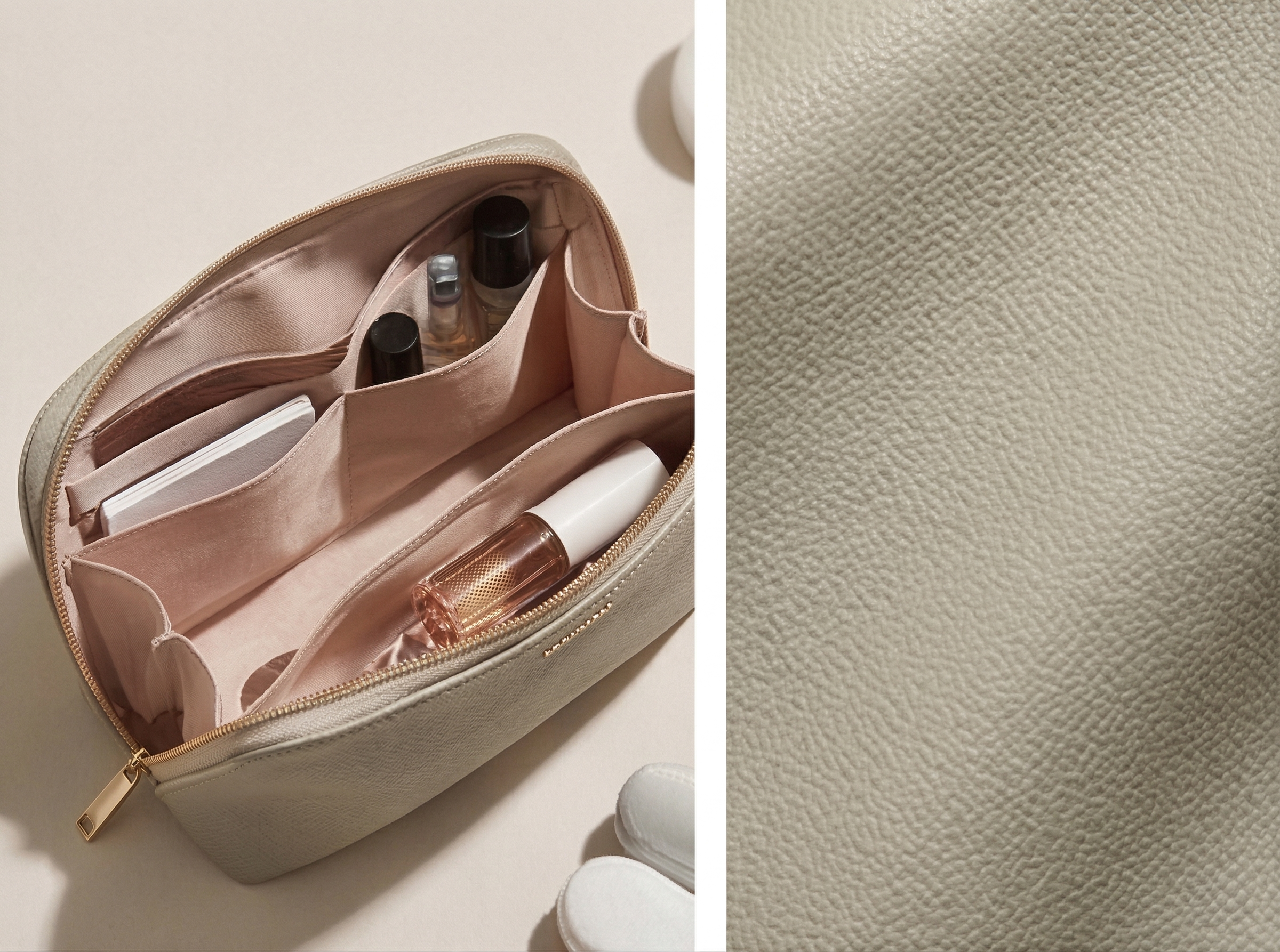 Re:organize cosmetic bag with compartments